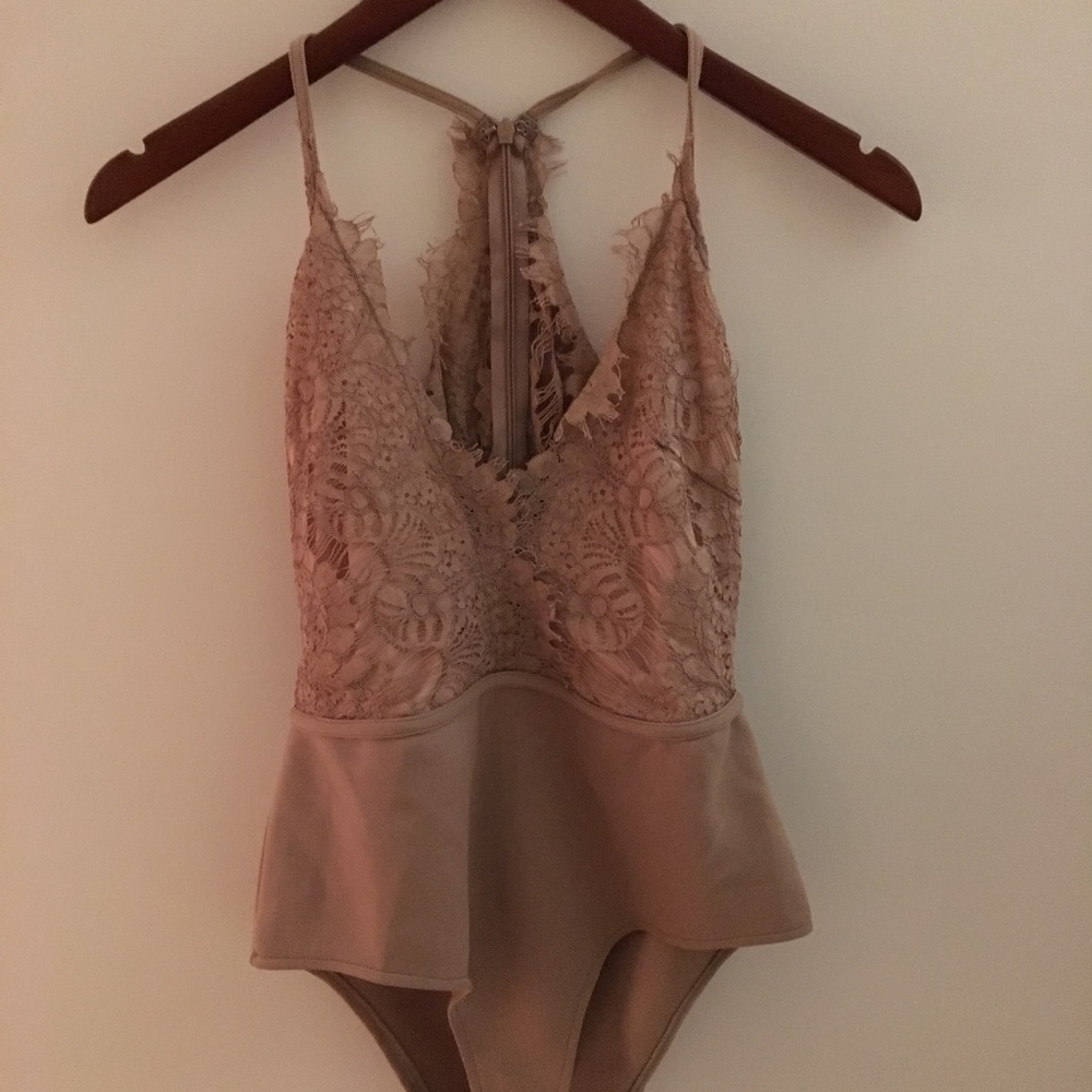 Tan Lace Bodysuit