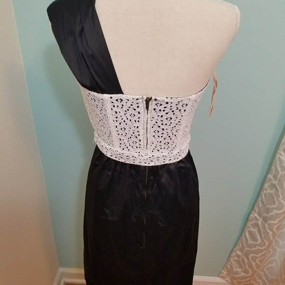 Judith March Black & White one shoulder Dress - Picture 2 of 3