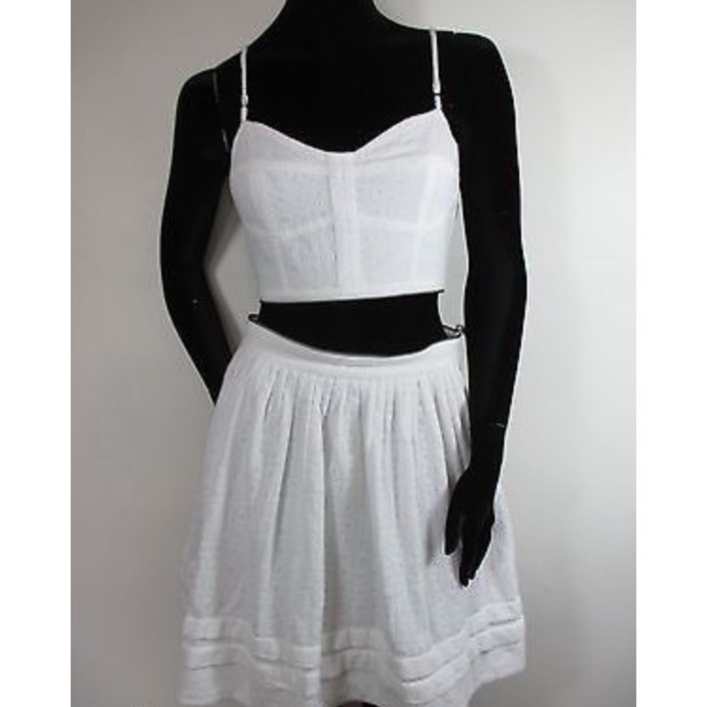 All Saints White Anglais Convertible Dress Sz US 8