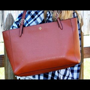 Tory Burch Tote- Brown with Gold Accents