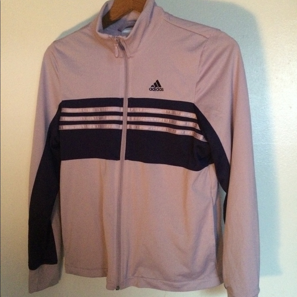 Adidas purple zipper jacket