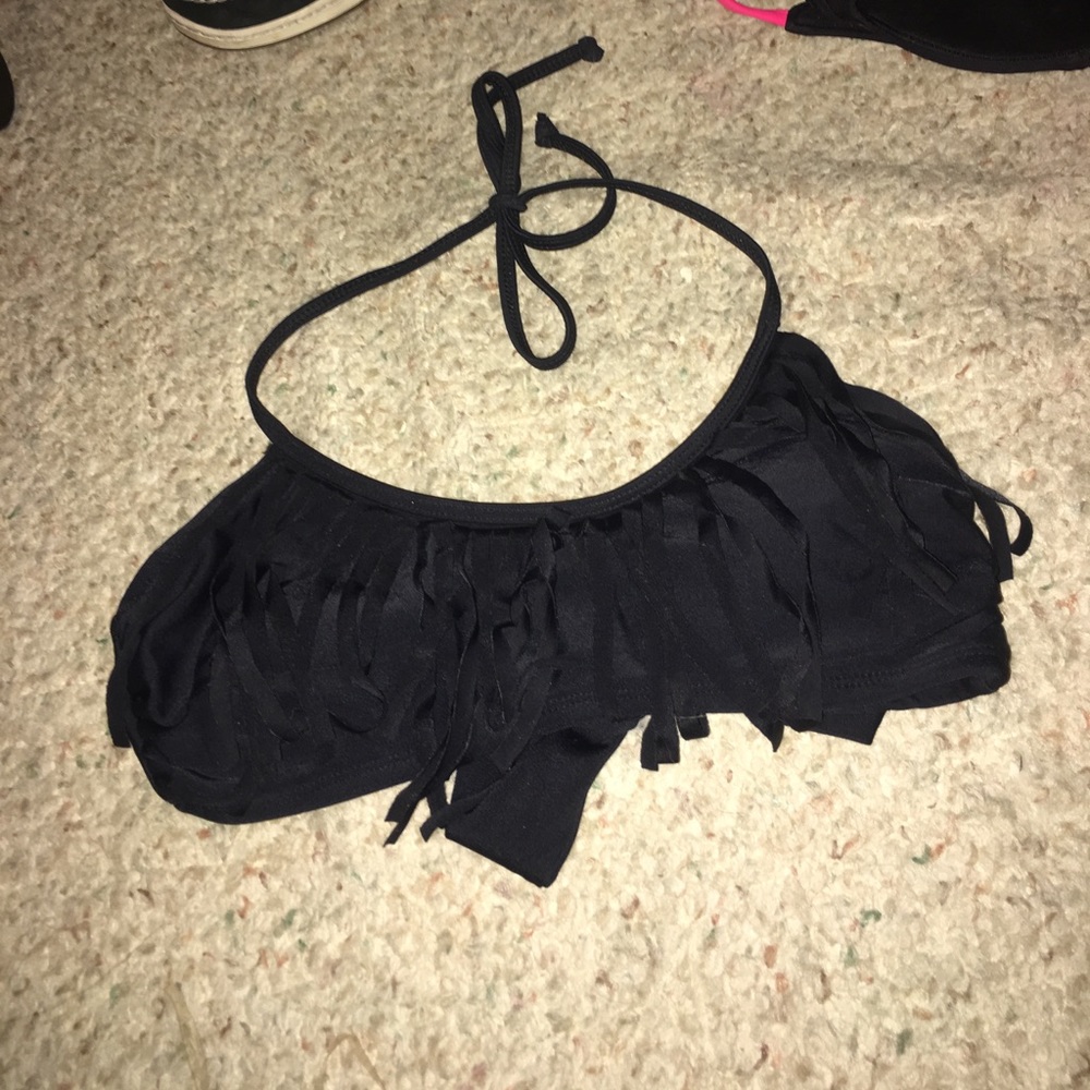 Fringe bathing suit top