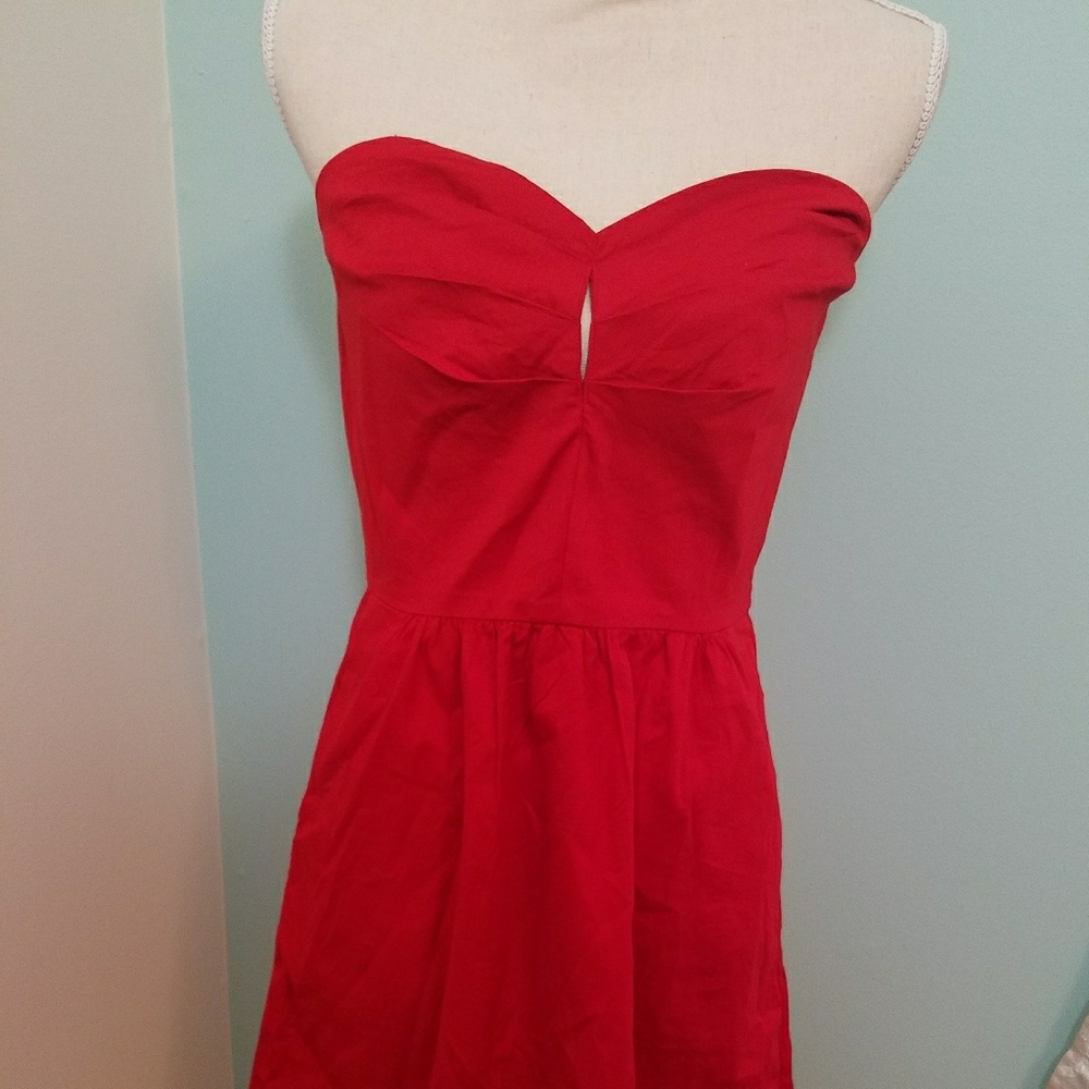 Judith March NWT red strapless dress
