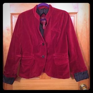 🍁SALE🍁 Gorgeous Lucky Brand Red Velvet Blazer