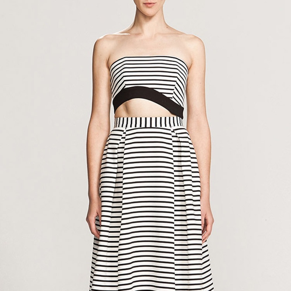 Nicholas Breton Stripe Wave Hem Bra