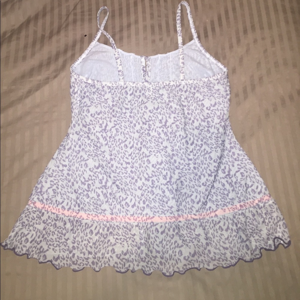 Leopard Print Button Front Cami With Ruffles New - image 4