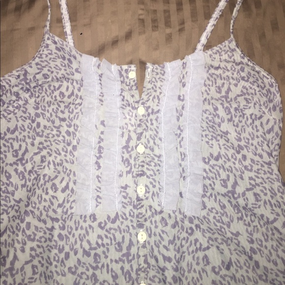 Leopard Print Button Front Cami with Ruffles ✨NEW✨ - Picture 2 of 4