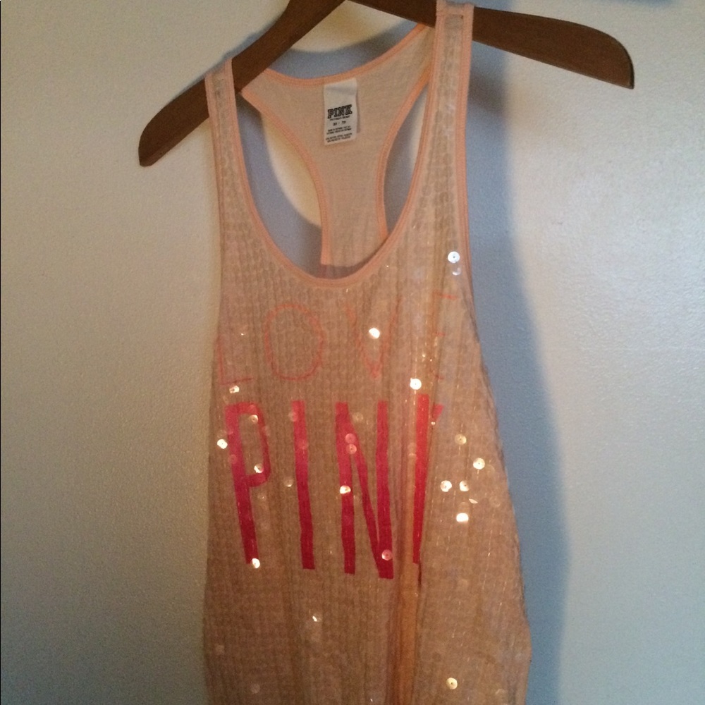 Pink by Victoria's searcher sleeveless shirt