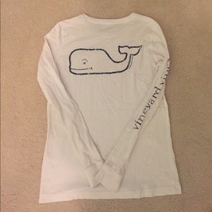 Classic White Vineyard Vines Long Sleeve Tee