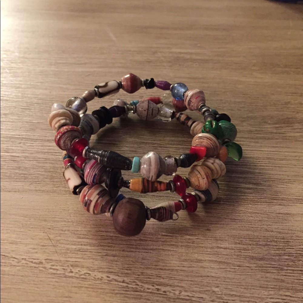 Paper Bead Wrap Bracelet