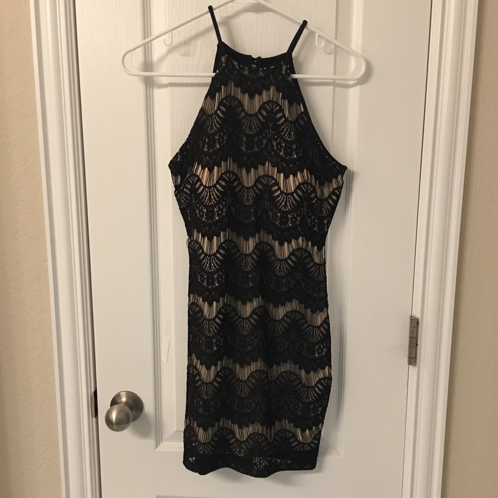 Fitted Black Lace Dress