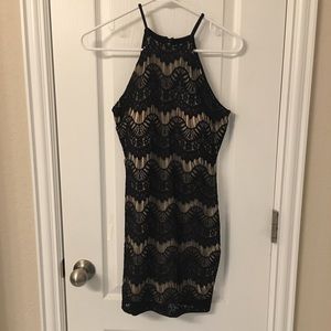 Fitted Black Lace Dress