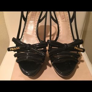Prada Calzature Donna Patent Leather Heels