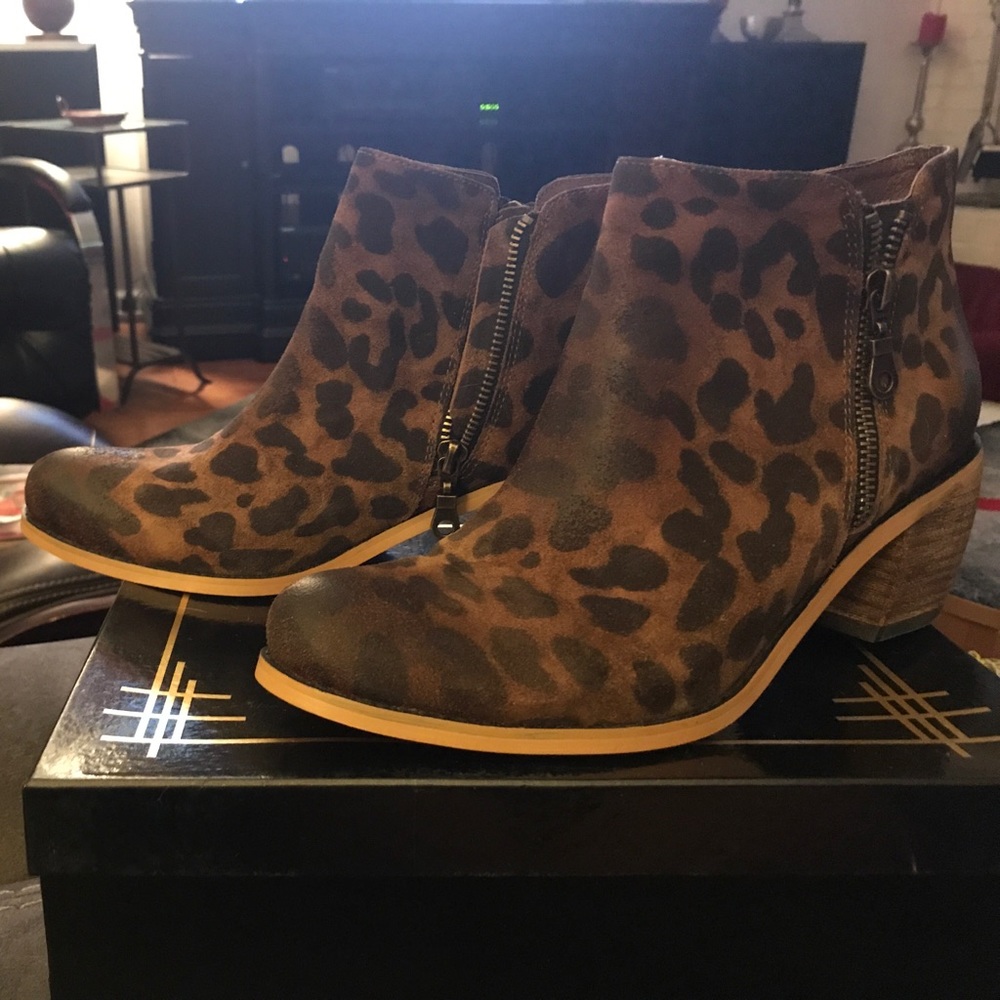 Leopard Ankle Boots