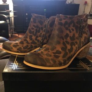 Leopard Ankle Boots