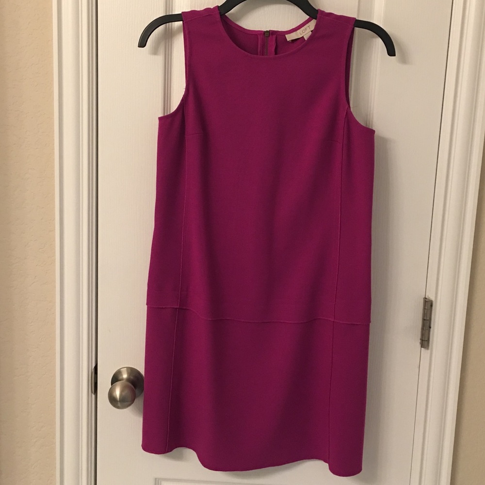 Loft Sleeveless Dress - Magenta