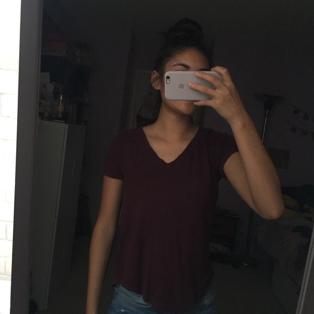 Maroon V-Neck
