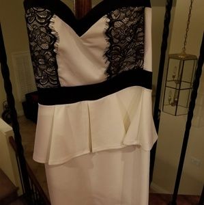 Trixxie dress peplum tube dress