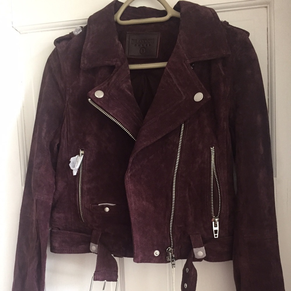 Blanc NYC suede biker jacket