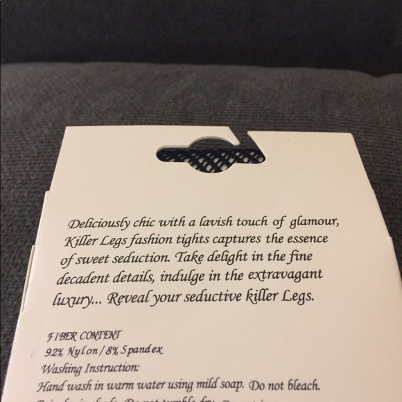 Black Design Fishnet Stockings - Picture 5 of 5