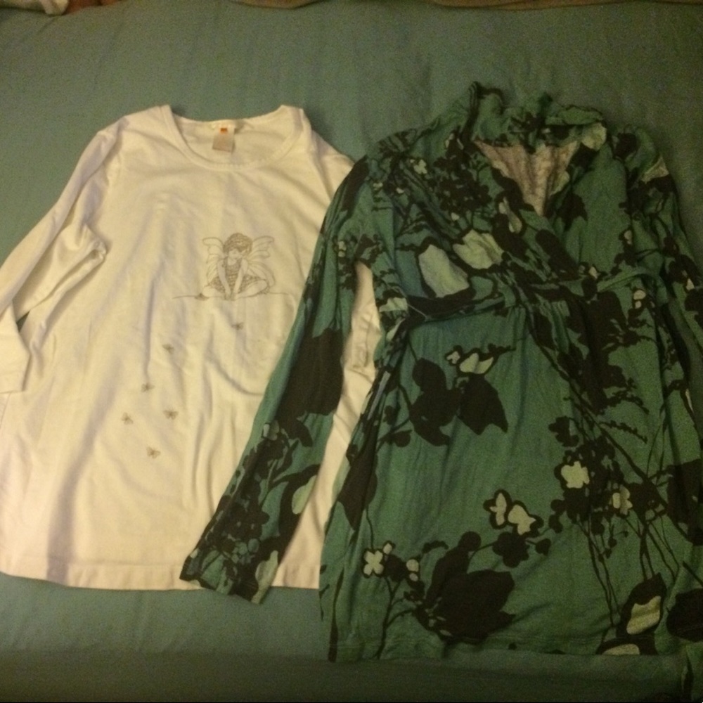 Two maternity tops