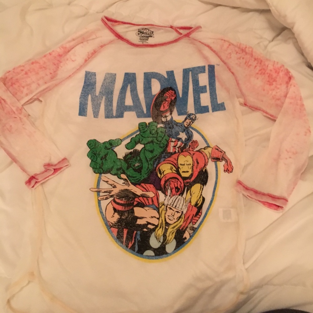 Marvel Light Baseball Tee Size M