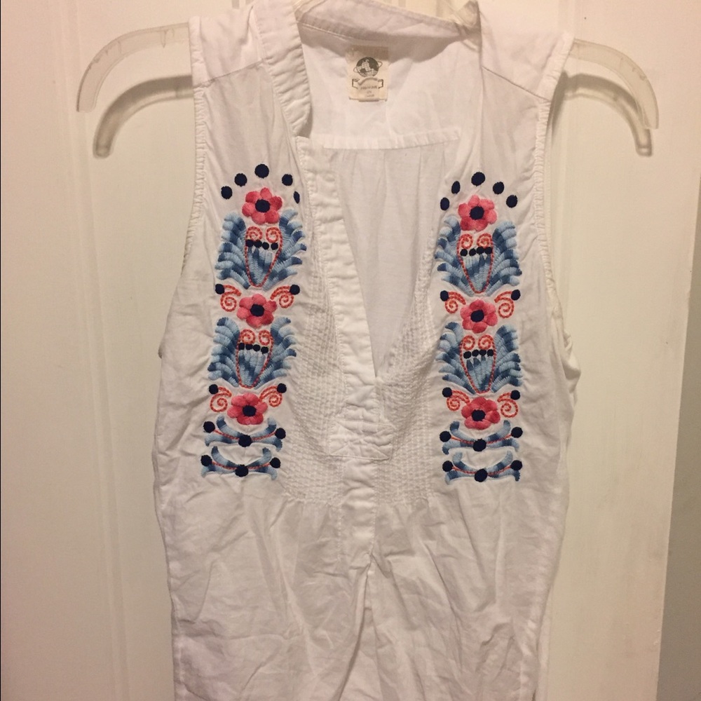 White anthropology blouse