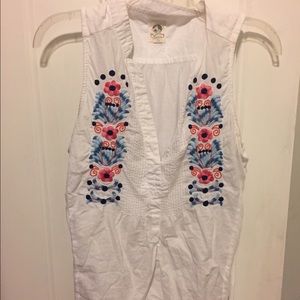 White anthropology blouse