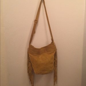 Mustard Yellow Fringe Crossbody