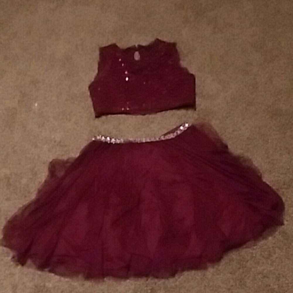 Dark red homecoming dress