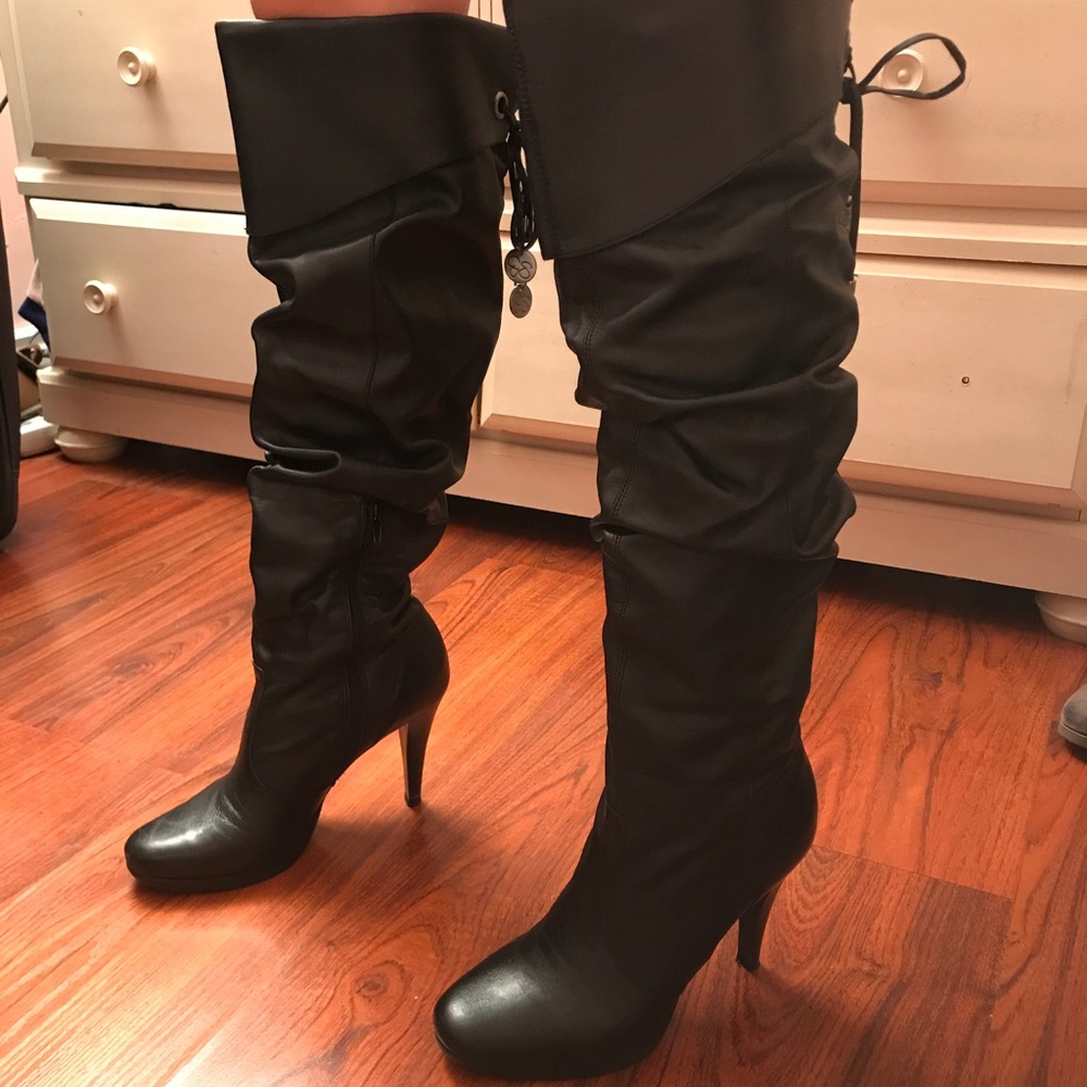 Jessica Simpson Black High-Knee Boots