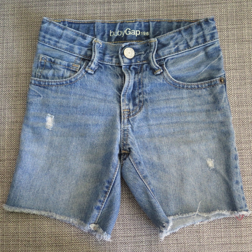 gap toddler boys cutoff denim shorts size 4