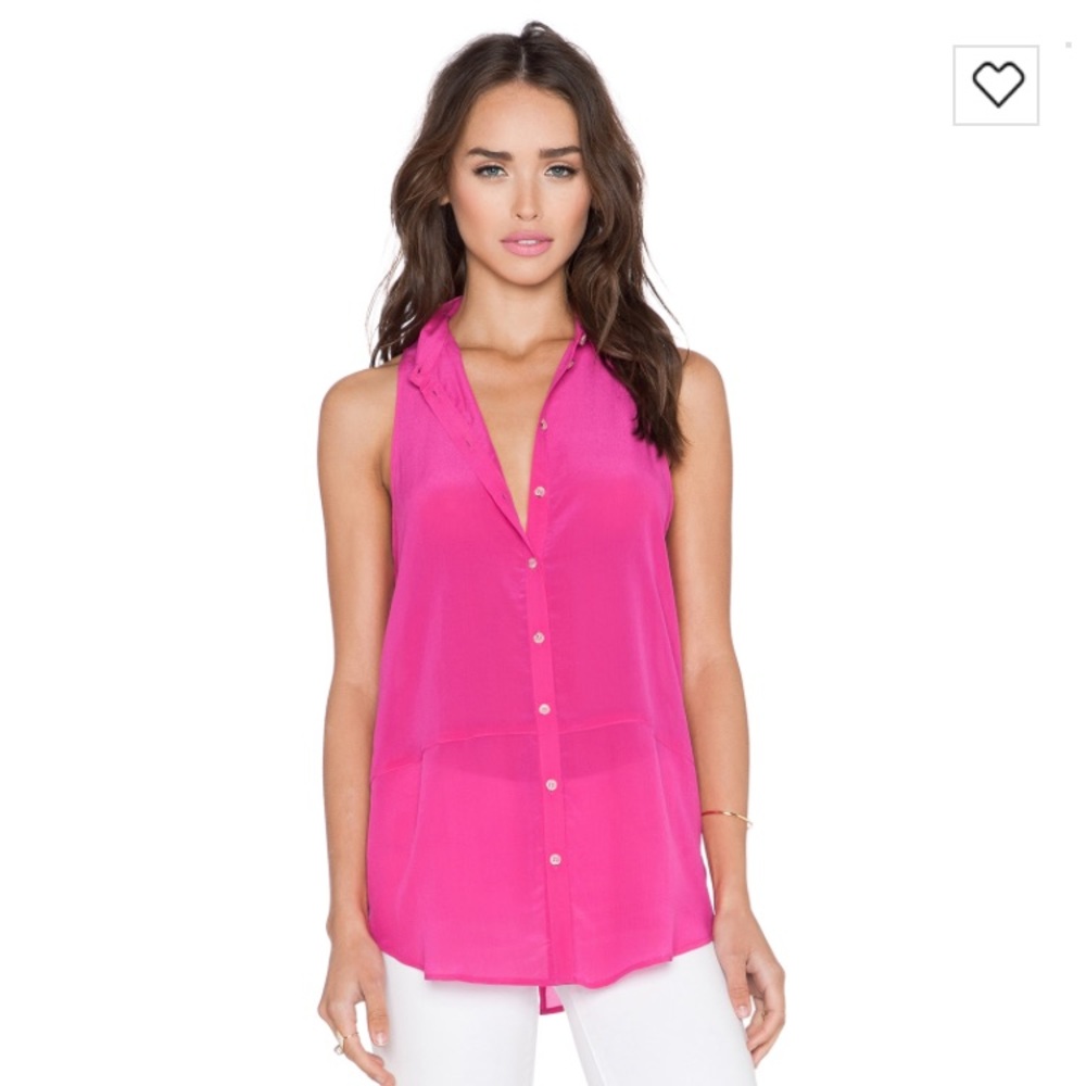 NWT Bella Luxx sleeveless button up silk small