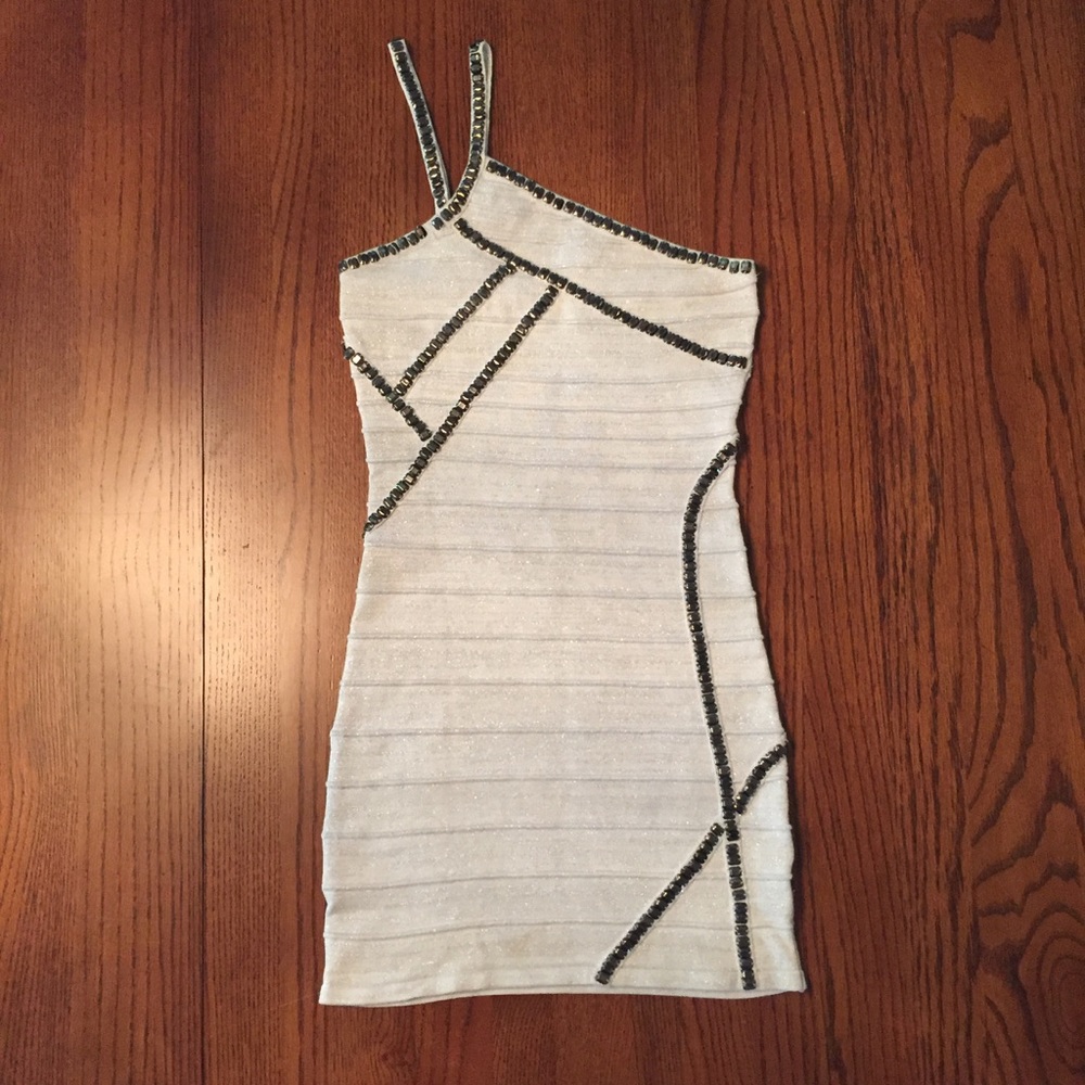 WOW Couture Silver Studded Dress