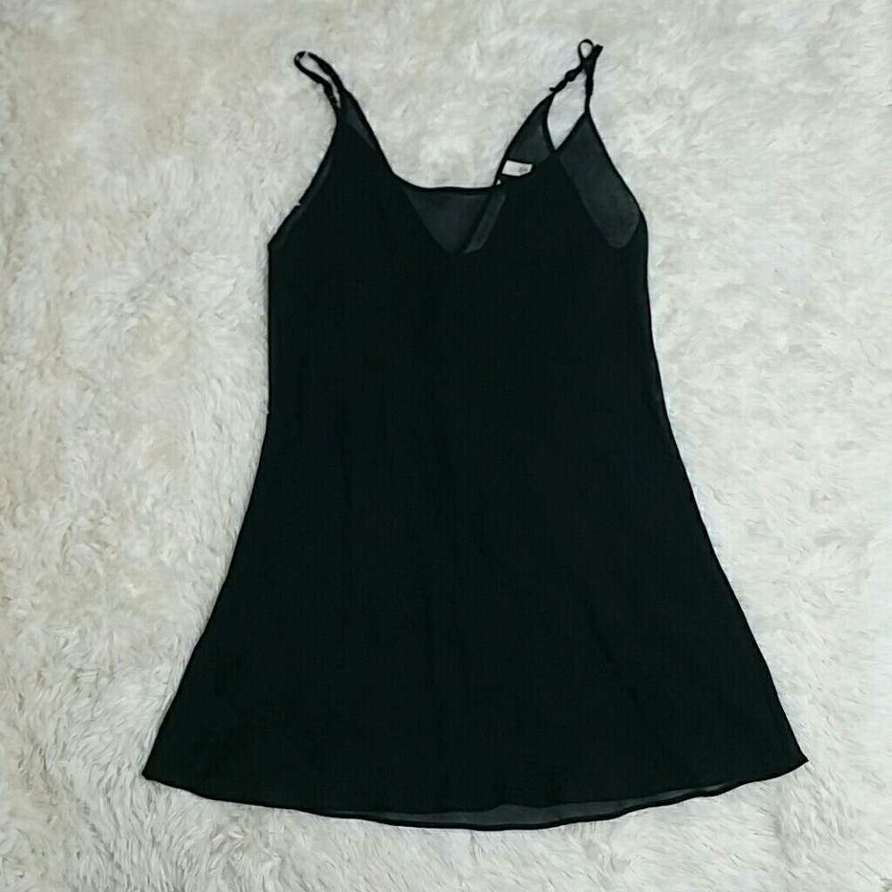 Victoria's Secret sheer navy blue slip