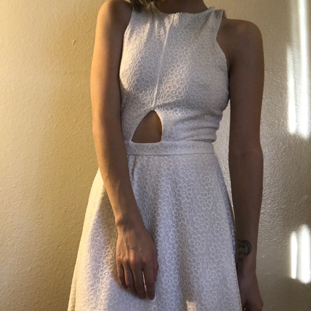 White Floral Dress