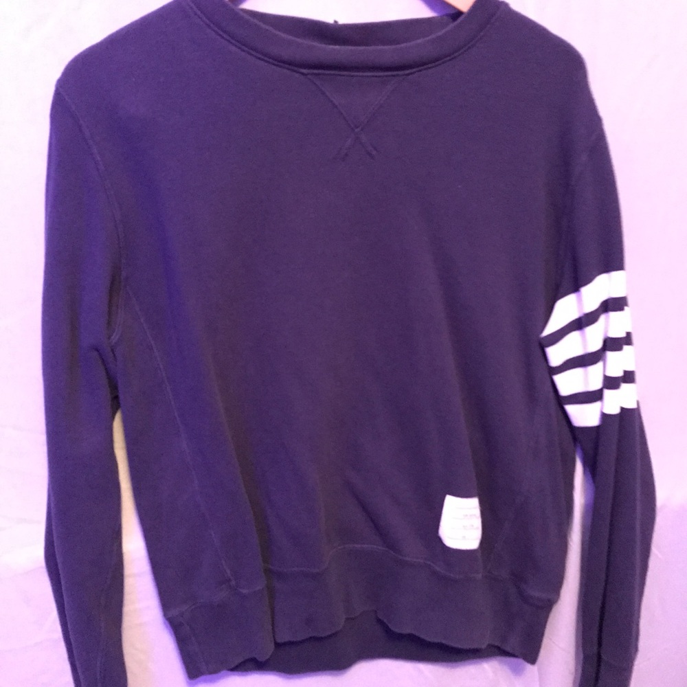 Thom Browne Navy Classic Four Bar Sweatshirt
