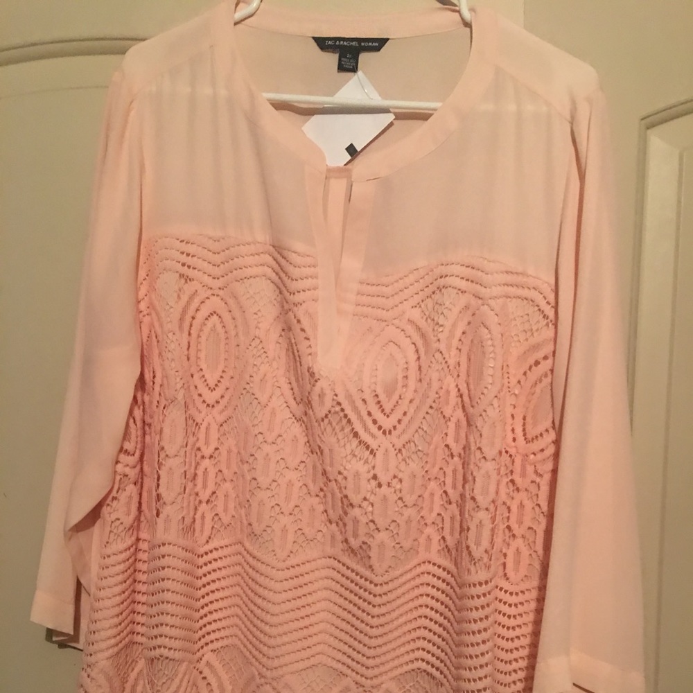 New Size 2x Olivia Mathews Blouse with tags