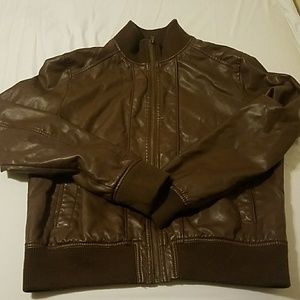 Brown bomber jacket
