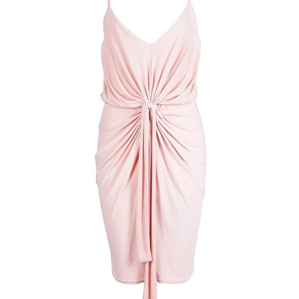 Slinky Knot Detail Bodycon Dress