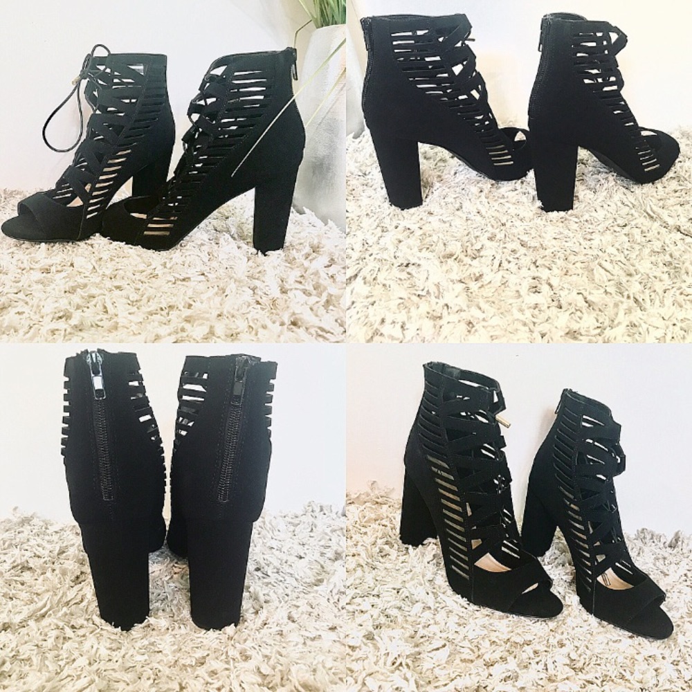 Black Lace Up Heel
