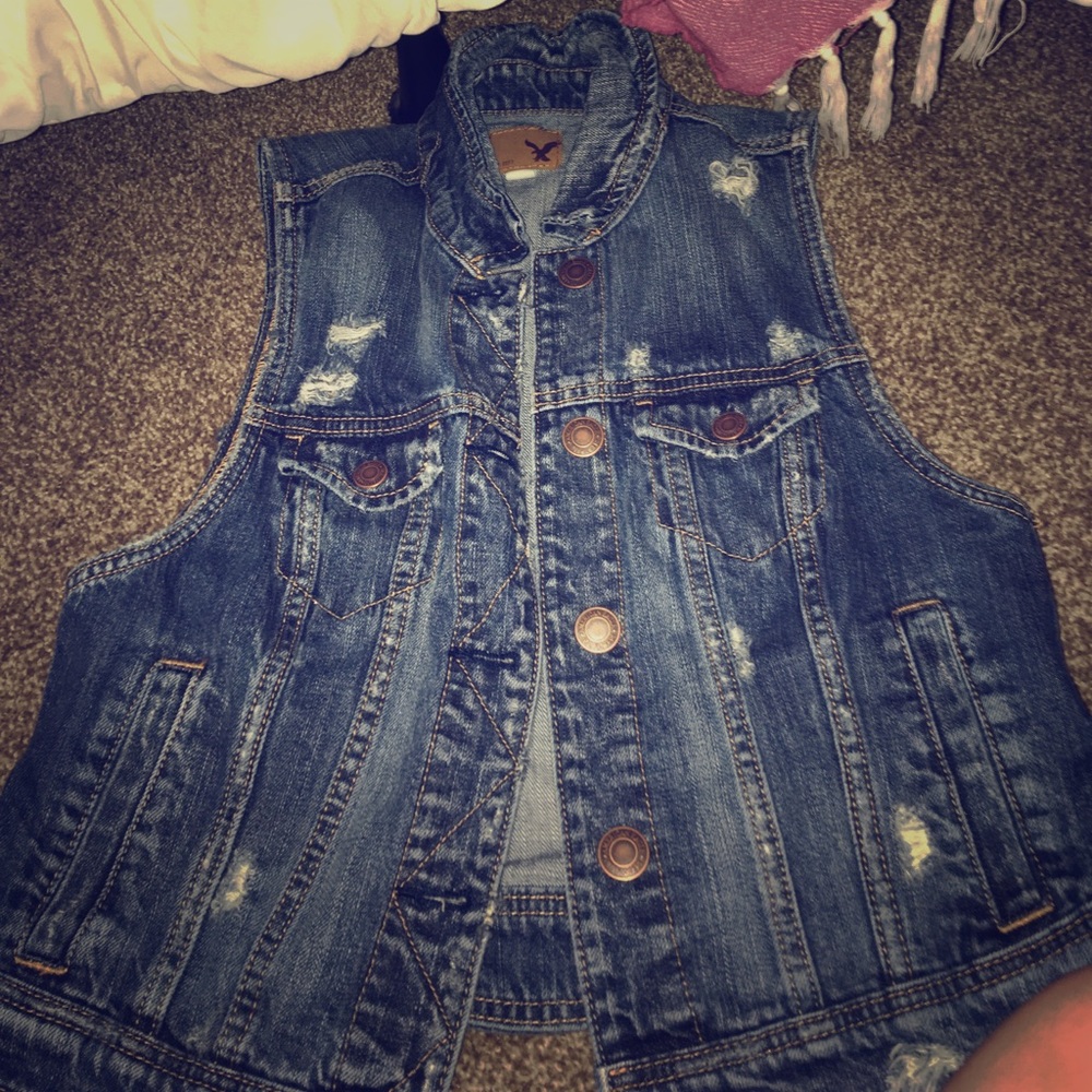 American eagle denim vest