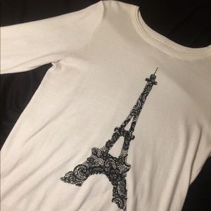 Cremè Crewneck Eiffel Tower Sweater