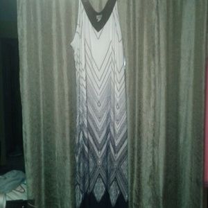 Catherine Black and White plus size Dress