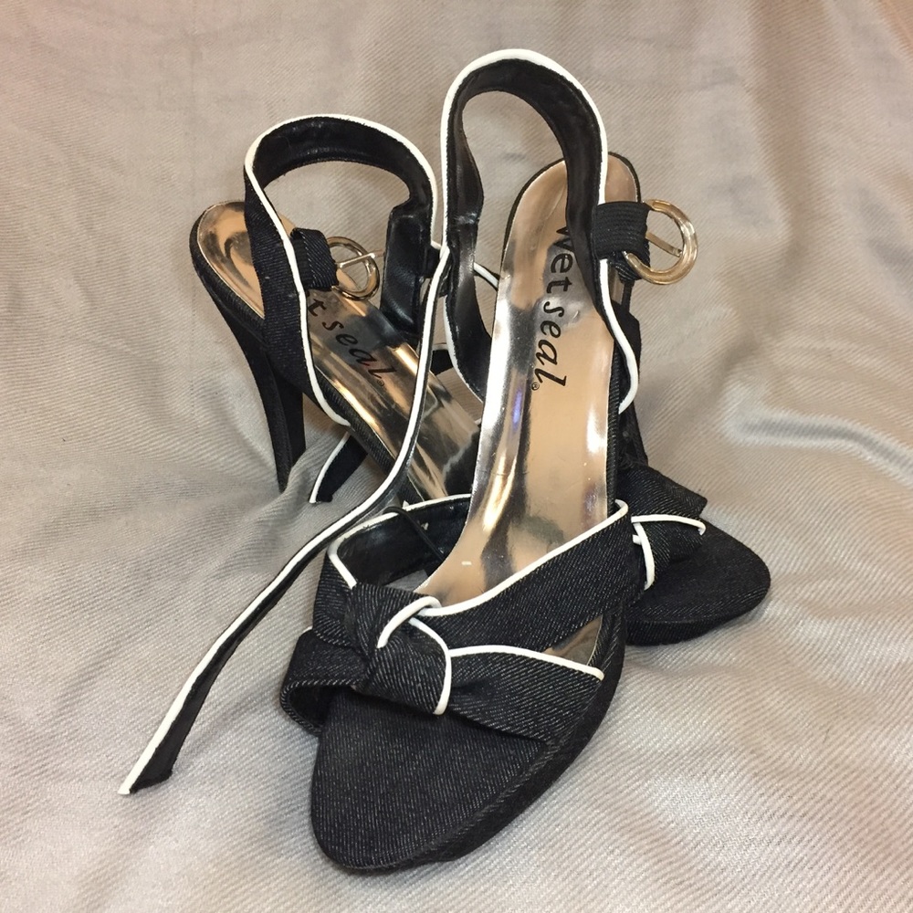 Navy Blue Wet Seal Heels