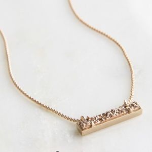 Kendra Scott Jon & Leonor Rose Gold Drusy Necklace