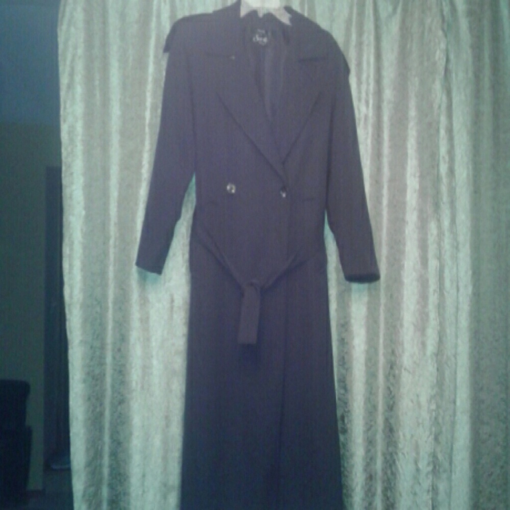 Petites by Saville Black Over Coat Sz