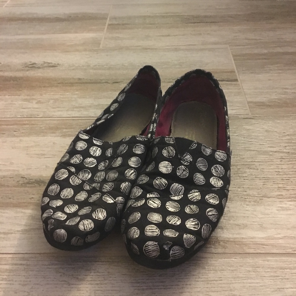 Silver Polka Dot Toms