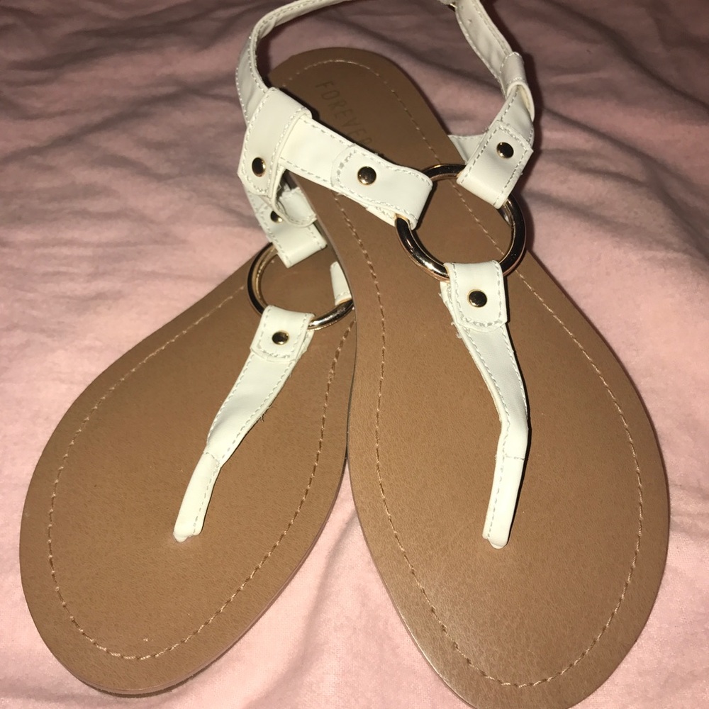 Forever 21 White Sandals