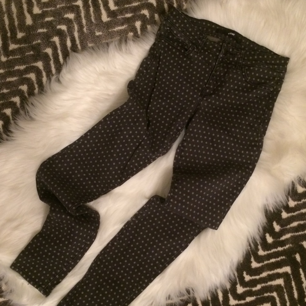 Else polka dot skinny jeans